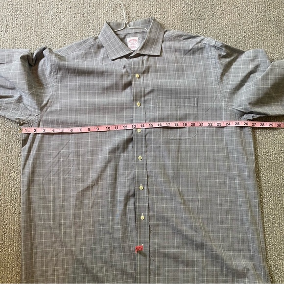 Brooks Brothers Black Plaid Dress Shirt - Size 17.5 - 36/37 - Picture 5 of 8